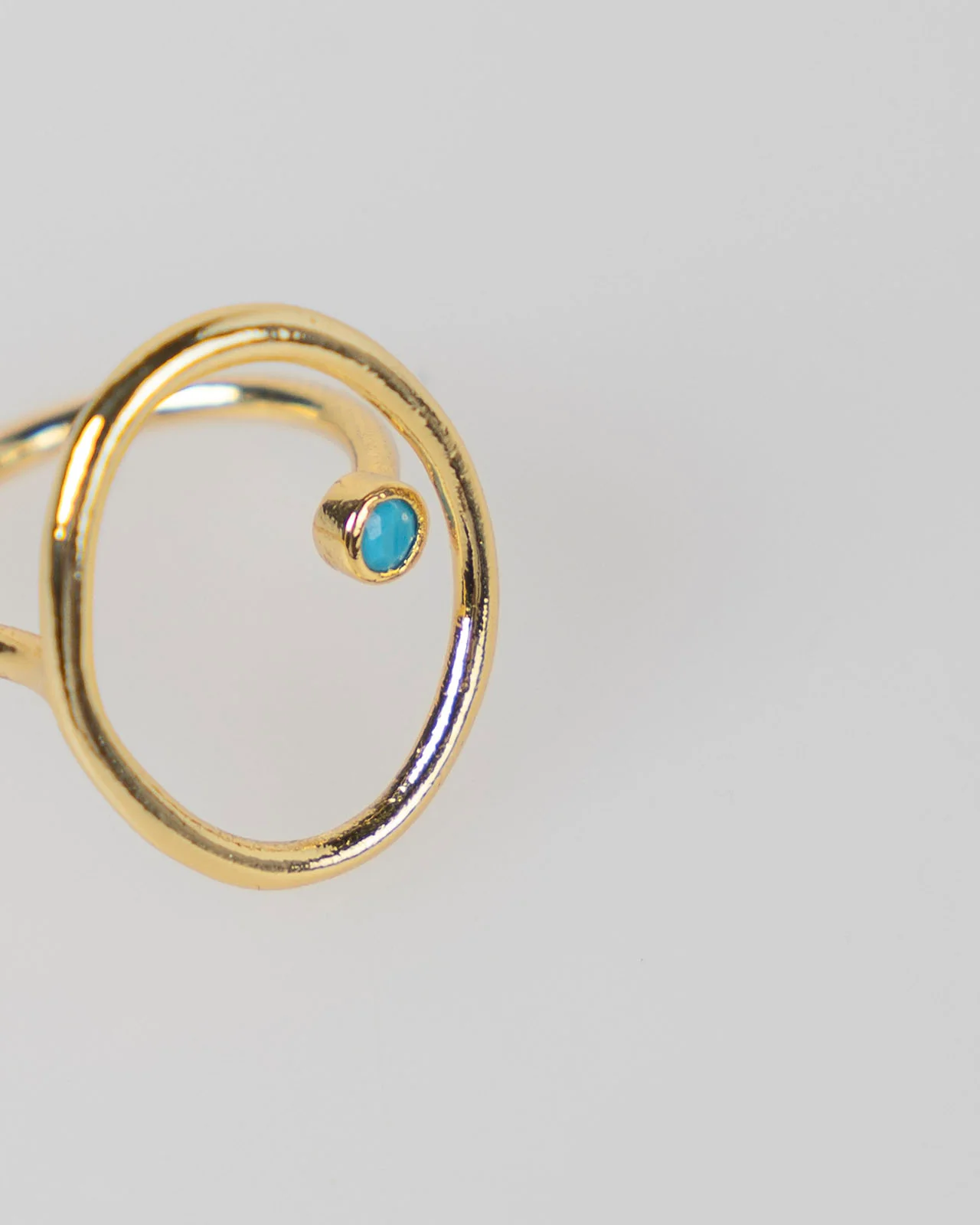 Anillo con detalle de turquesa - Image 3