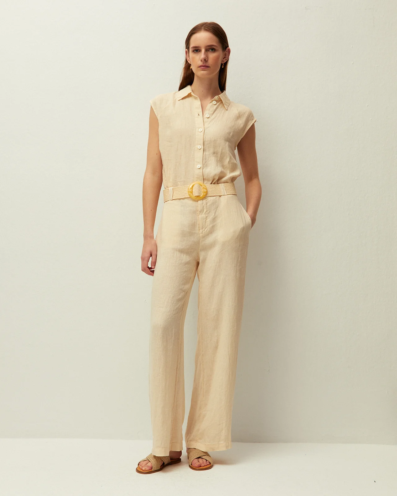 Camisa lino escote camisero - Image 3