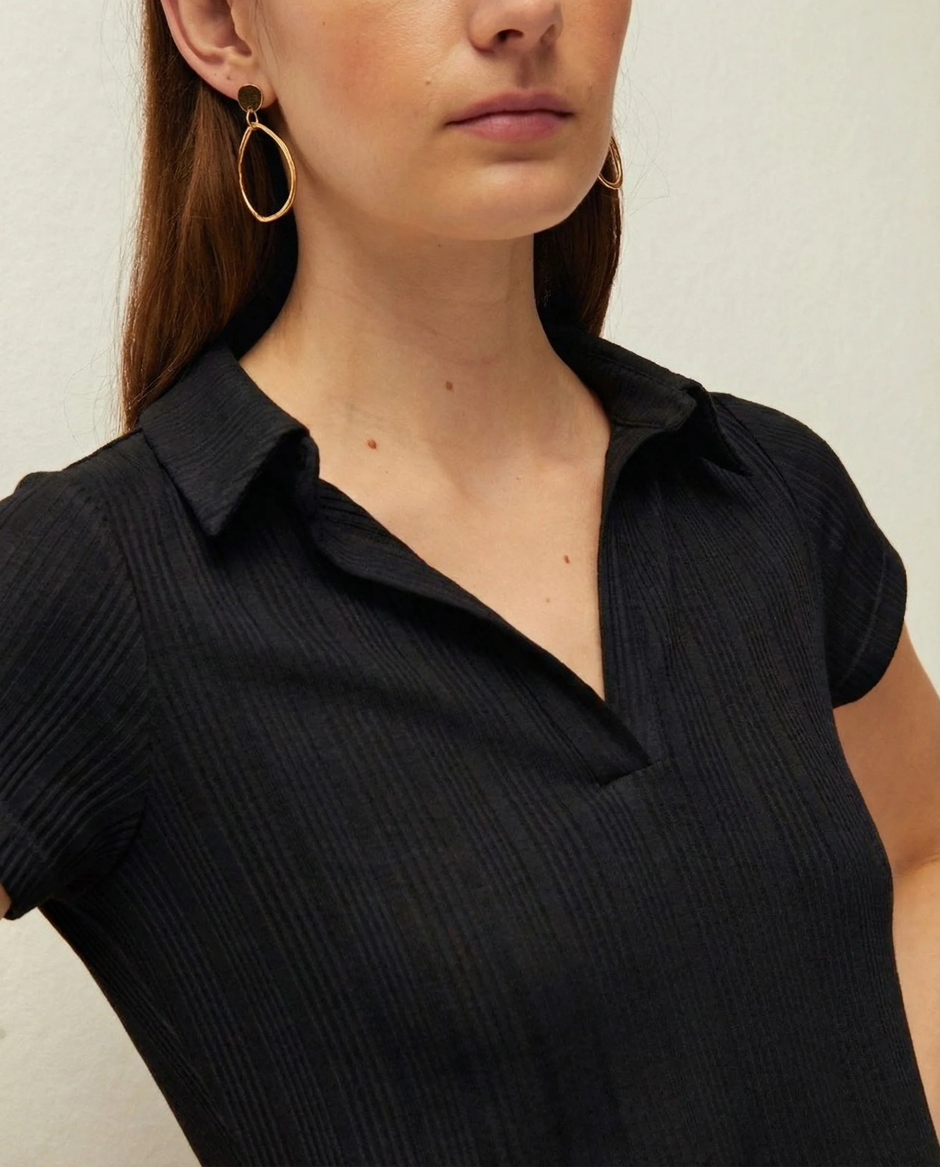 Camiseta de canalé cuello polo - Image 4