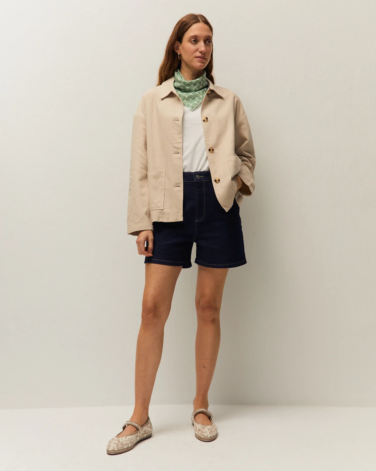 Chaqueta lino cuello camisero - Image 3