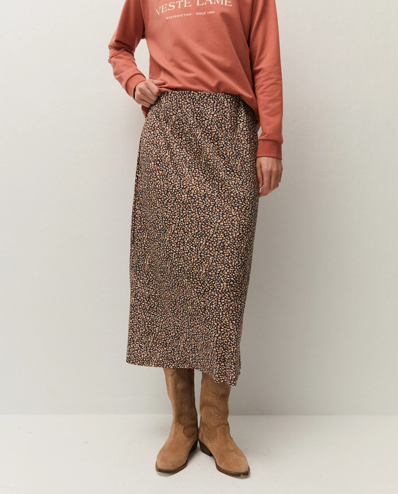 Falda estampada con goma - Image 3