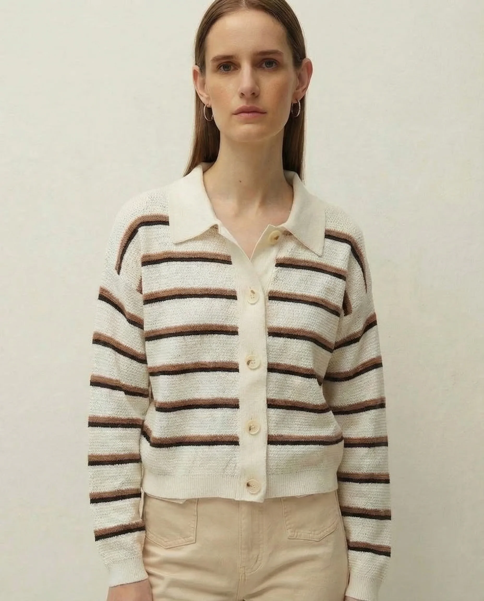 Jersey rayas escote polo - Image 4