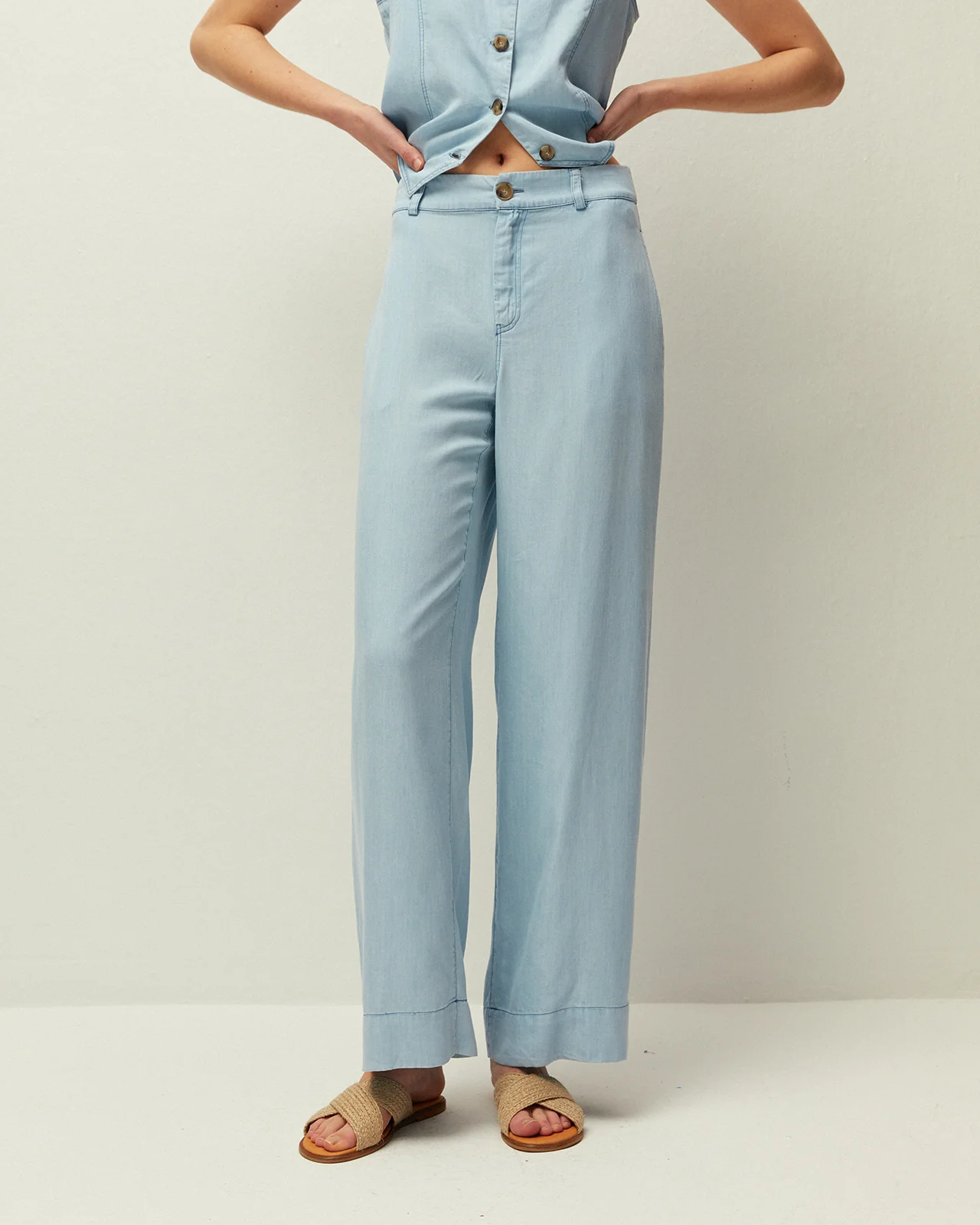 Pantalón efecto denim fluido - Image 3