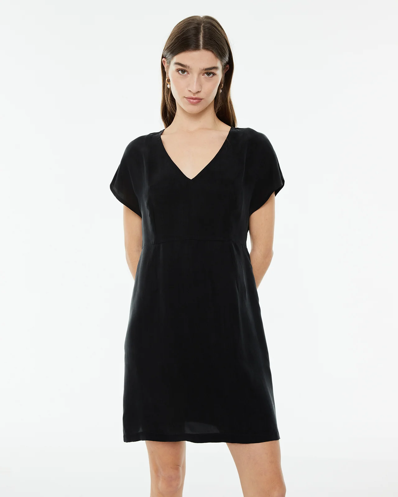 Vestido corto de cupro con tirante ancho - Image 3