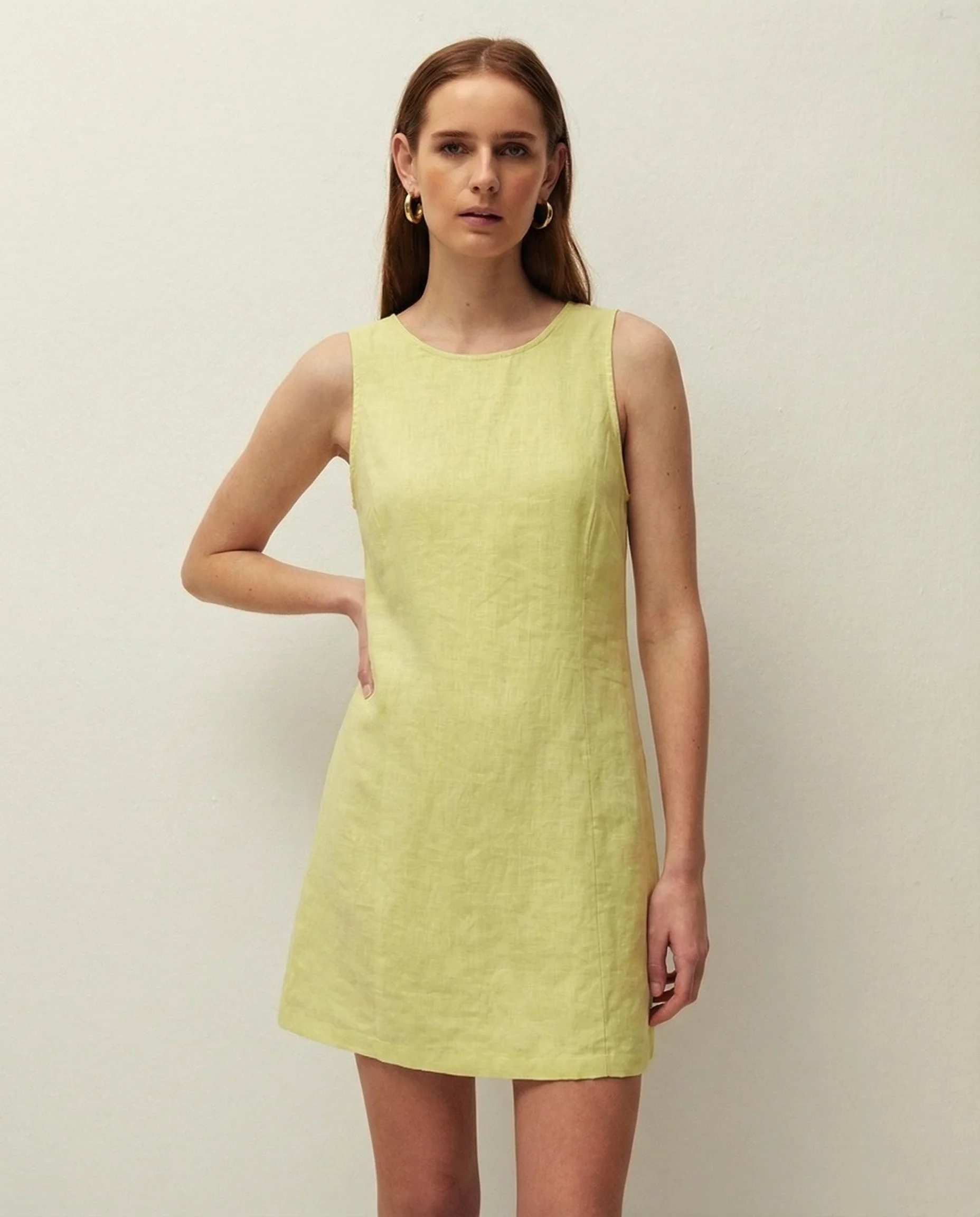 Vestido corto lino - Image 3