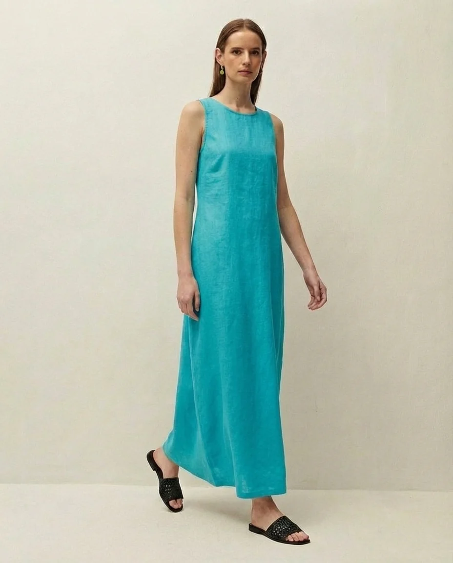 Vestido lino largo - Image 3